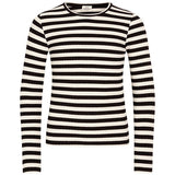 Mads Nørgaard 5x5 Classic Stripe Talika Bluse Black/Vanilla Ice