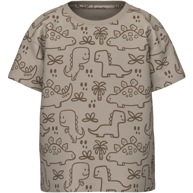 Name It Pure Cashmere Outline Dinosaurs Valther Løs T-Shirt