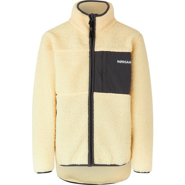 Mads Nørgaard Teddy Fleece Jeffo Fleecetrøje Vanilla Custard/Asphalt