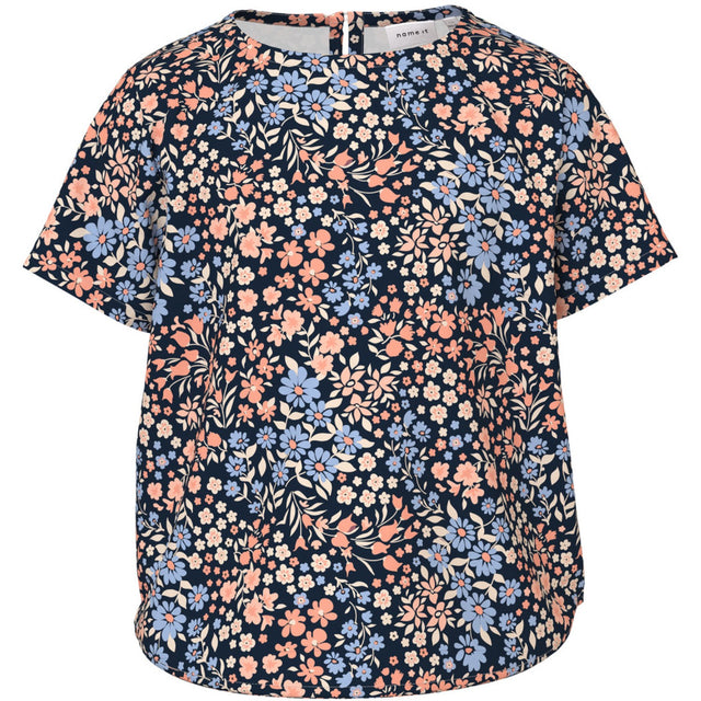 Name It Dark Sapphire Flower Power Vinaya T-Shirt