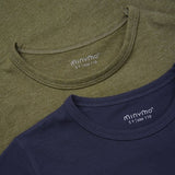 Minymo Dark Olive T-shirts Basis 32 2-pak