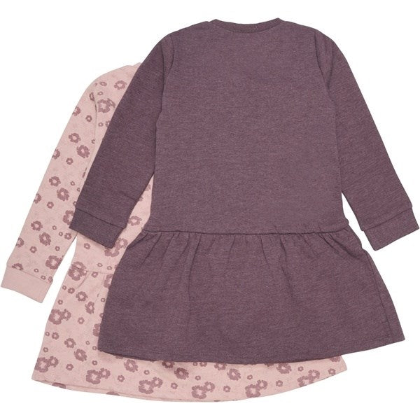 Minymo Misty Rose Sweat Kjole 2-pak