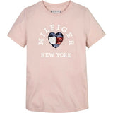 Tommy Hilfiger Sequins Graphic T-Shirt Whimsy Pink