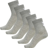 Hummel Grey Melange Make My Day Socks 5-Pak