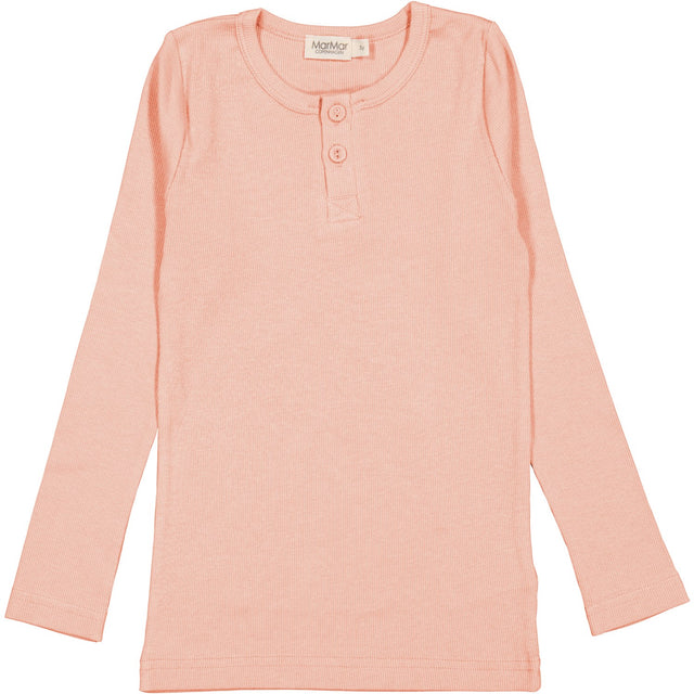 MarMar Modal Fine Rib Soft Coral Bluse