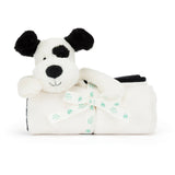 Jellycat Bashful Sort & Creme Hvalp Nusseklud