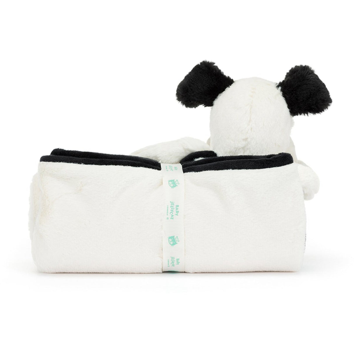 Jellycat Bashful Sort & Creme Hvalp Nusseklud