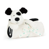 Jellycat Bashful Sort & Creme Hvalp Nusseklud