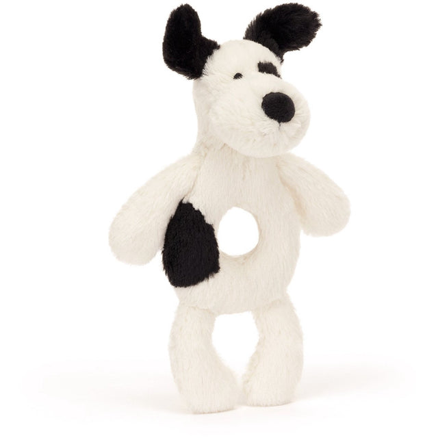 Jellycat Bashful Black & Cream Hvalp Ring Rangle