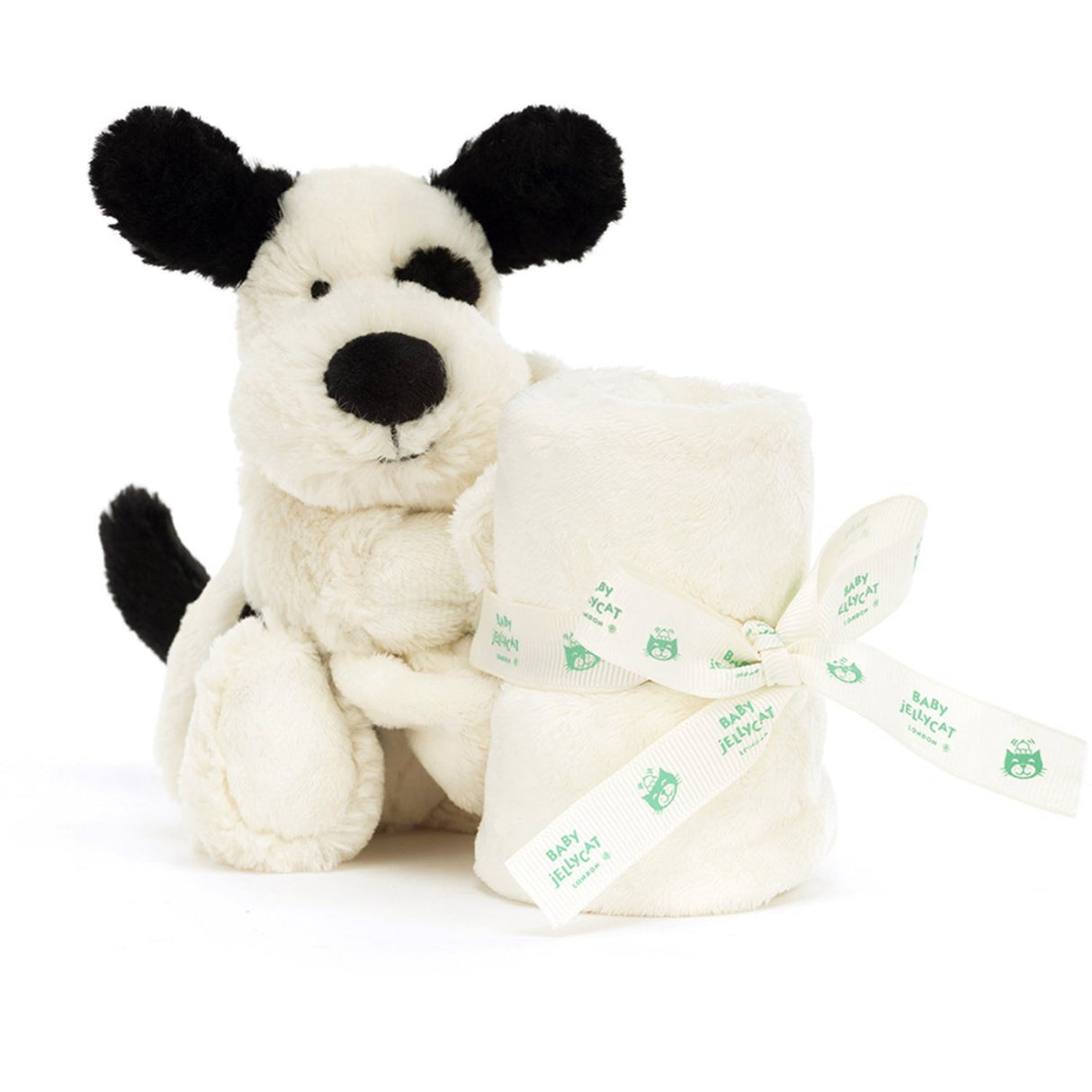 Jellycat Bashful Black & Cream Hvalp Nusseklud 6