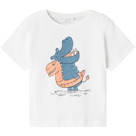 Name It Bright White Hippo Vagno Løs T-Shirt