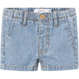 Name It Light Blue Denim Ryan Stripe Denim Shorts