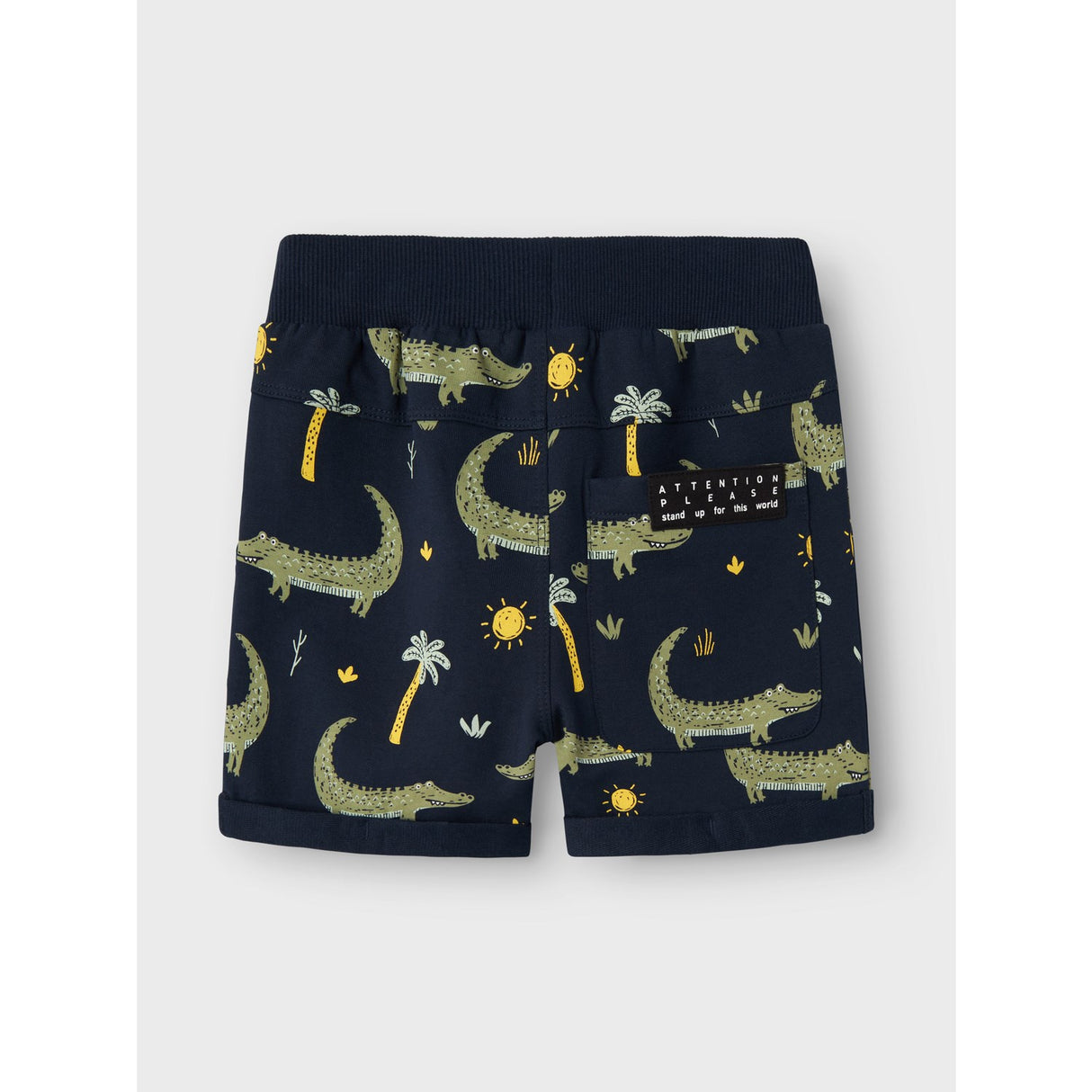 Name It Dark Sapphire Crocodiles Vermo Aop Lange Sweat Shorts Noos 3