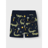 Name It Dark Sapphire Crocodiles Vermo Aop Lange Sweat Shorts Noos 3