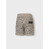 Name It Pure Cashmere Outline Dinosaurs Vermo Aop Lange Sweat Shorts Noos 3