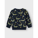 Name It Dark Sapphire Crocodiles Vermo Aop Løs Sweatshirt 3