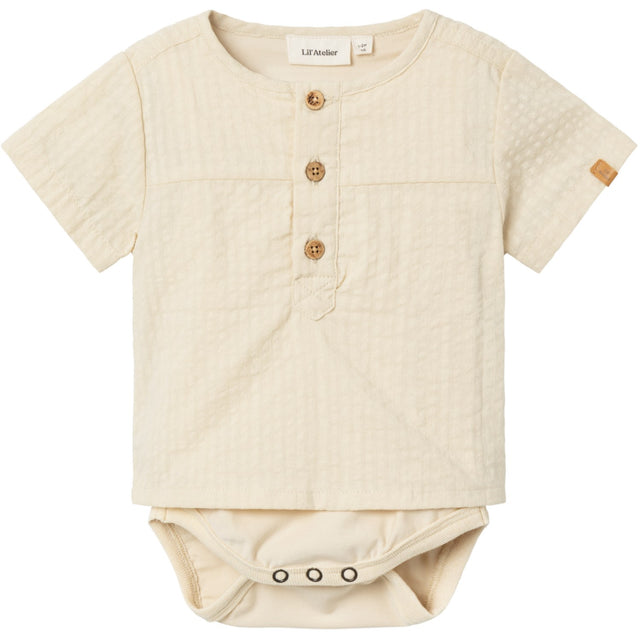 Lil'Atelier Bleached Sand Homan Løs Body Skjorte