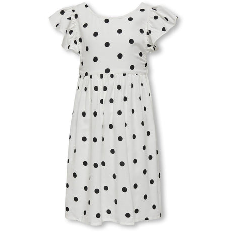 kids ONLY Cloud Dancer Black Dot Dotty Detail Kjole