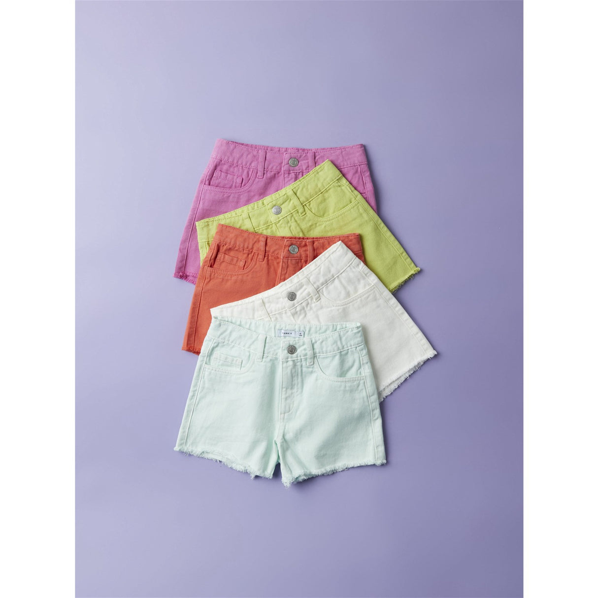 Name It Raspberry Rose Rose Mom Twill Shorts 2