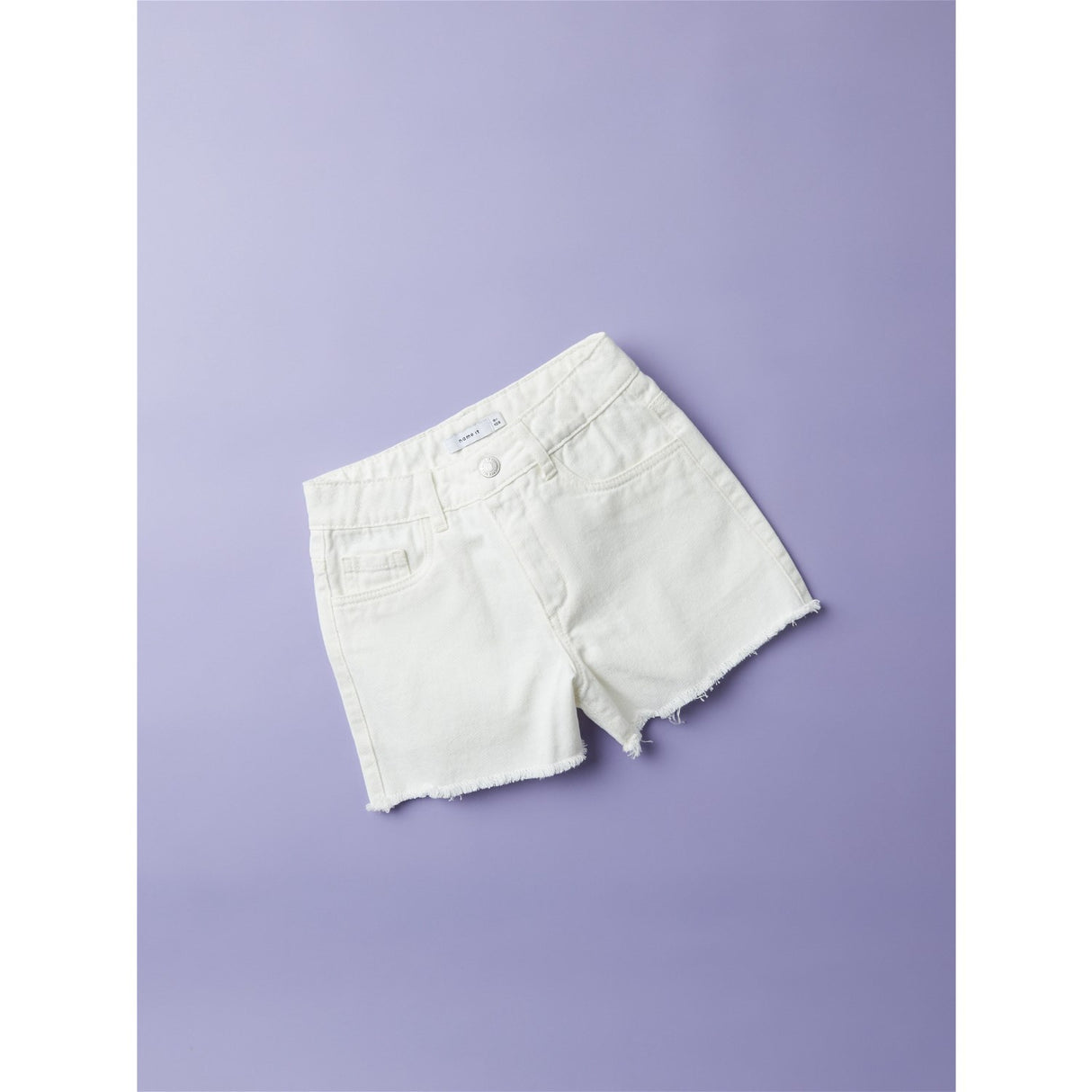 Name It Bright White Rose Mom Twill Shorts 2