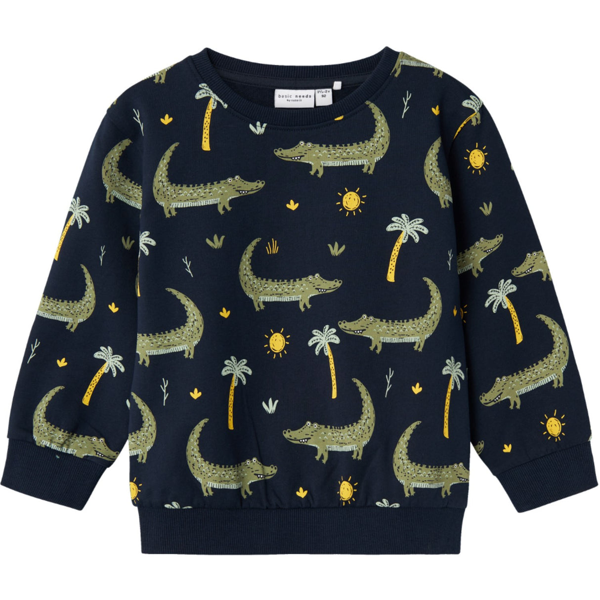 Name It Dark Sapphire Crocodiles Vermo Aop Løs Sweatshirt