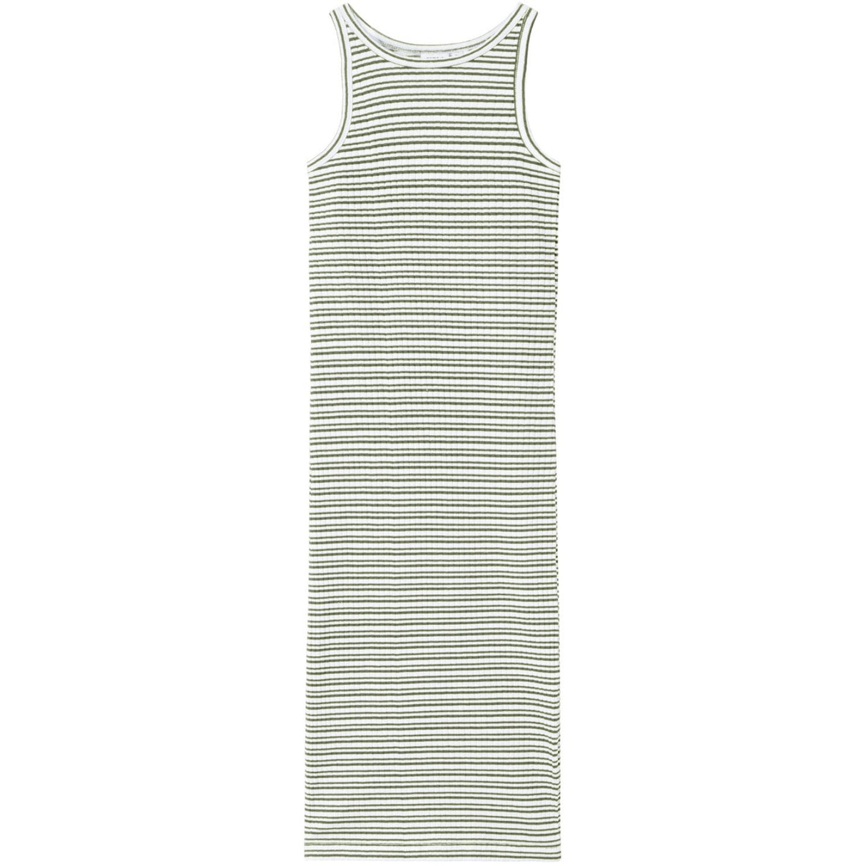 Name It Oil Green Bright White Hobine Maxi Tank Kjole