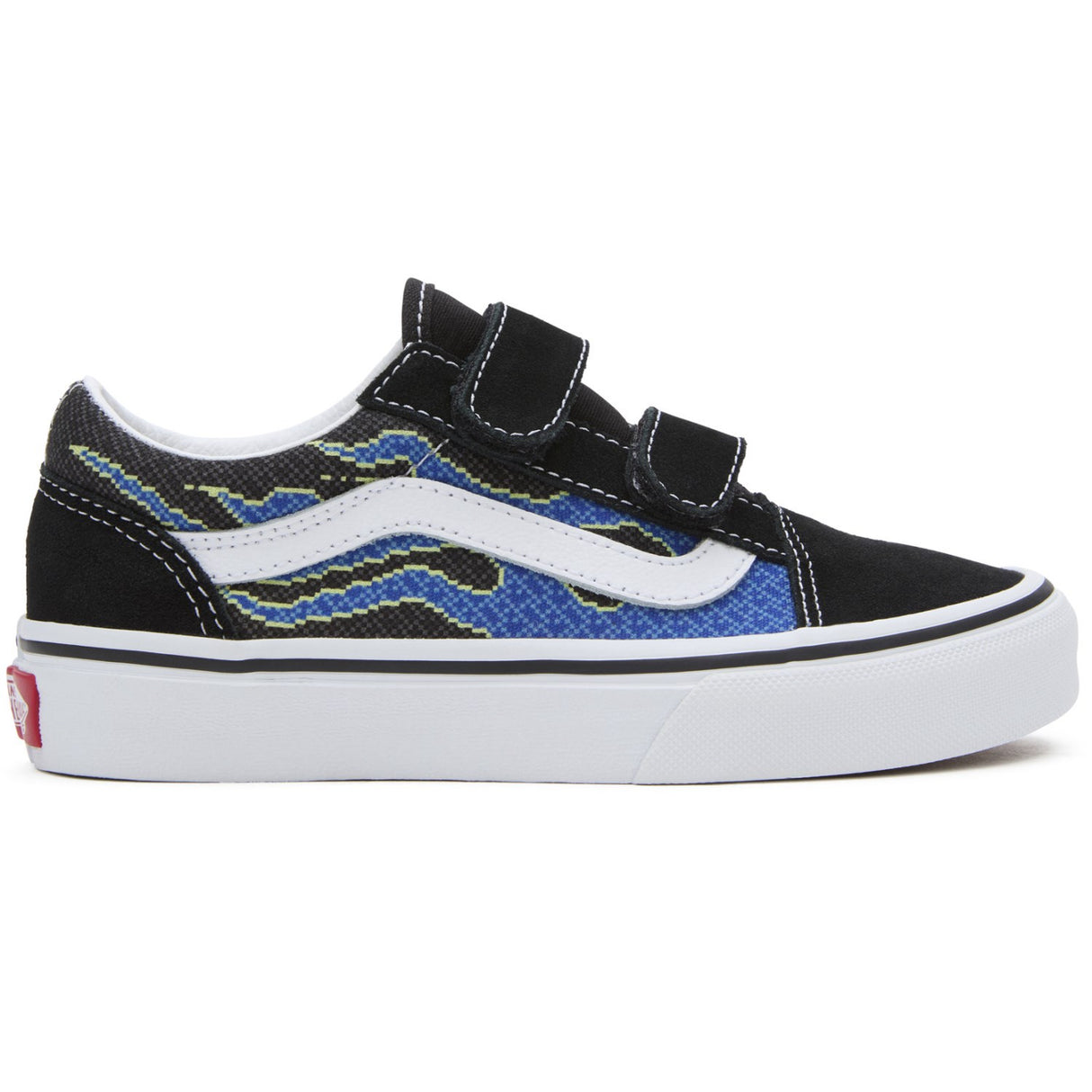 VANS Pixel Flame Black/Blue UY Old Skool V Sneakers