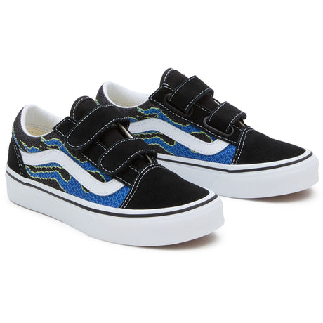 VANS Pixel Flame Black/Blue UY Old Skool V Sneakers