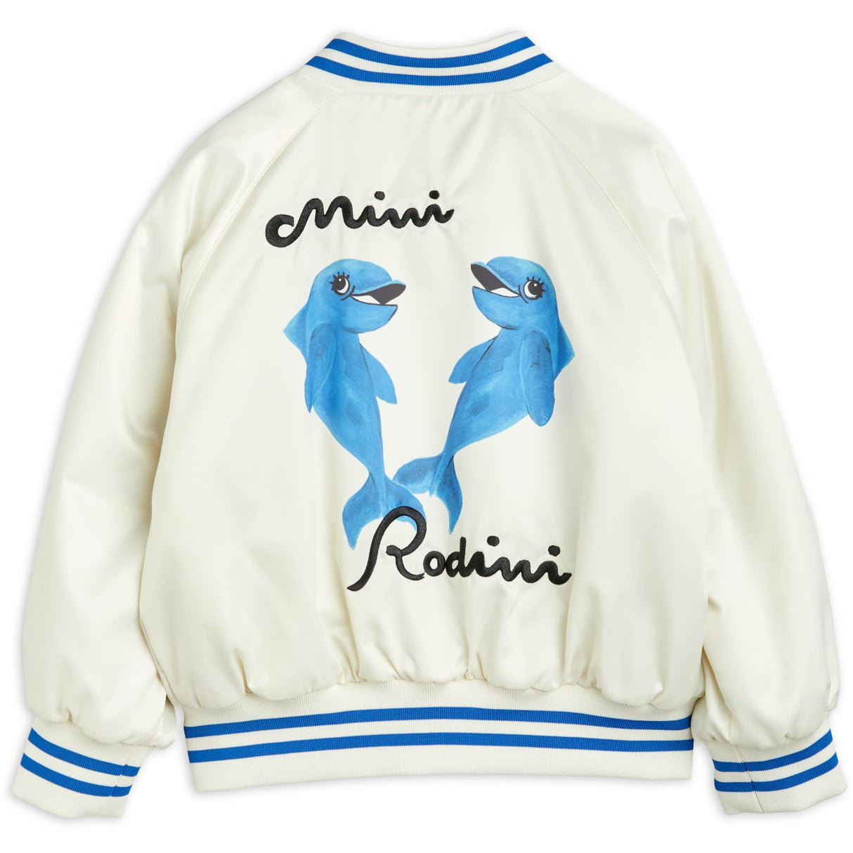 Mini Rodini White Dolphins Lightweight Baseball Jakke 4