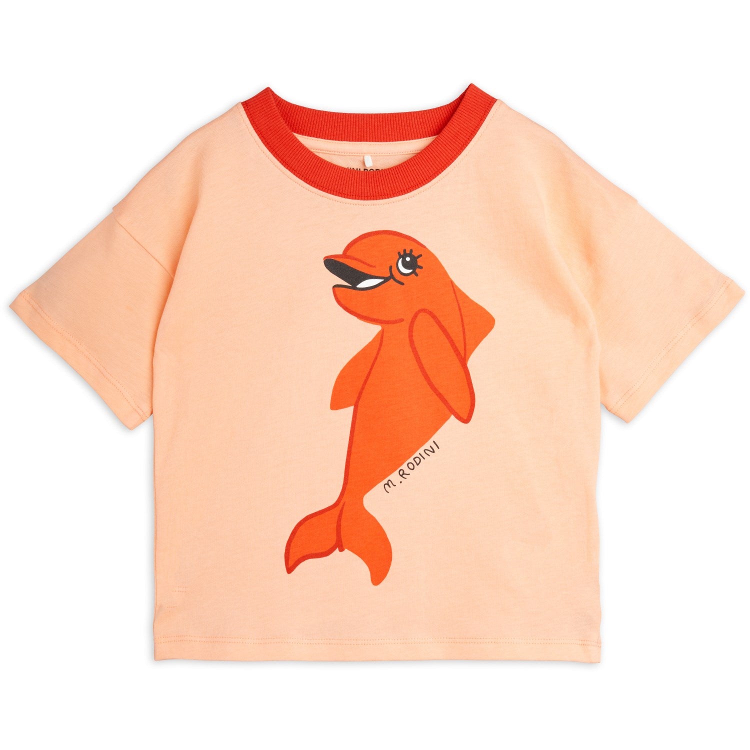 Mini Rodini rød delfin T-shirt