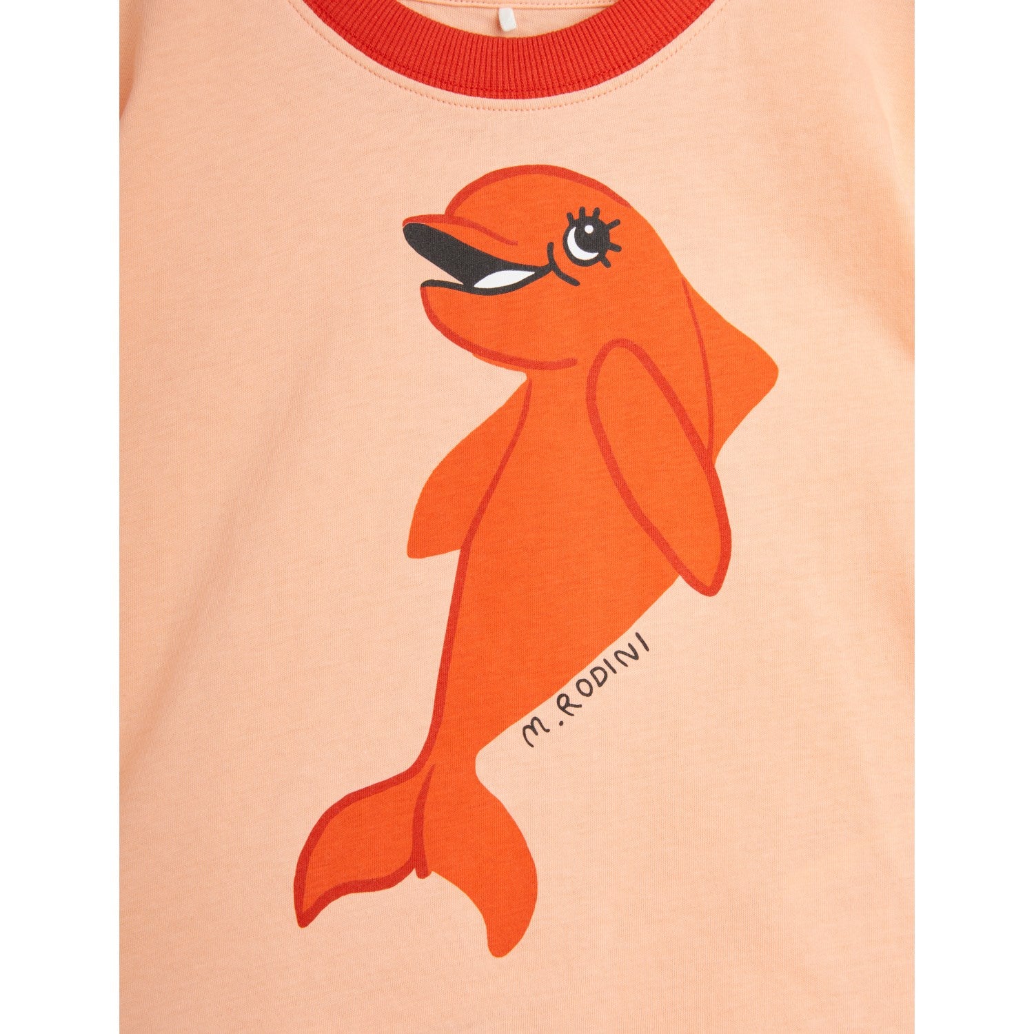 Mini Rodini rød delfin T-shirt 2