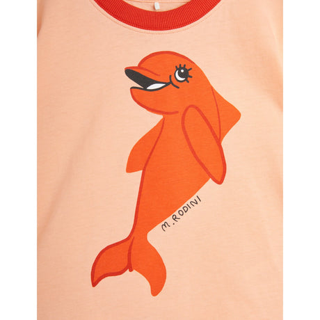 Mini Rodini rød delfin T-shirt