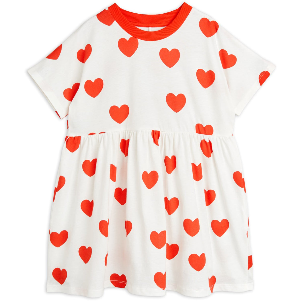 Mini Rodini Red Hearts AOP kjole