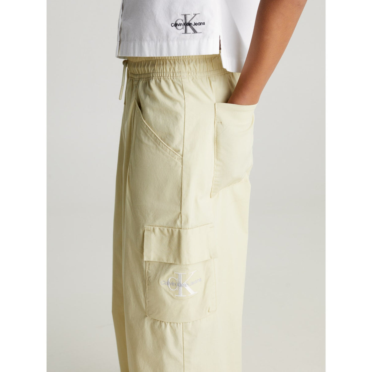 Calvin Klein Wide Leg Cargo Bukser Green Haze 3