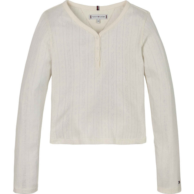 Tommy Hilfiger Ancient White Hilfiger Pointelle Blouse