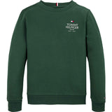 Tommy Hilfiger Ornamental Green Logo Puff Embr Reg Sweatshirt