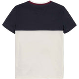 Tommy Hilfiger Ancient White Colorblock Embroidered T-Shirt