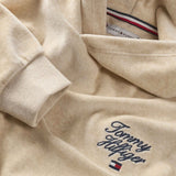 Tommy Hilfiger Heathered Oat Script Velour Hoodie 2