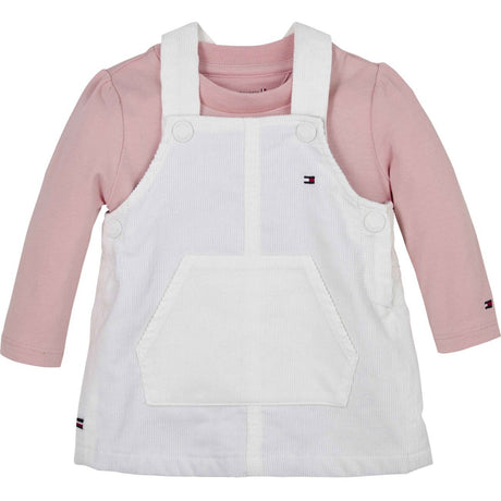 Tommy Hilfiger Ancient White Monotype Cord Dungaree Kjole Sæt