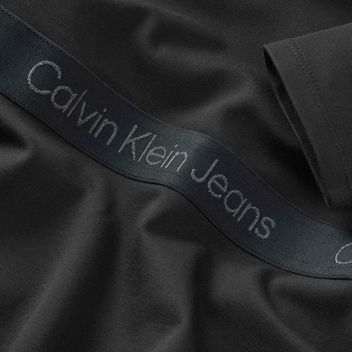 Calvin Klein Ck Black Logo Tape Punto Kjole 2