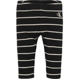 Calvin Klein Ck Black/ Whitecap Gray Stripe Striped Rib Legging