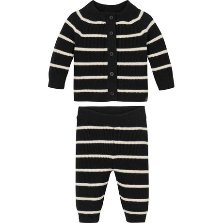 Calvin Klein Ck Black/ Whitecap Gray Stripe Knitted Stripe Set