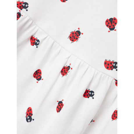 Name It Bright White Ladybugs Vigga Capsl Kjole Noos