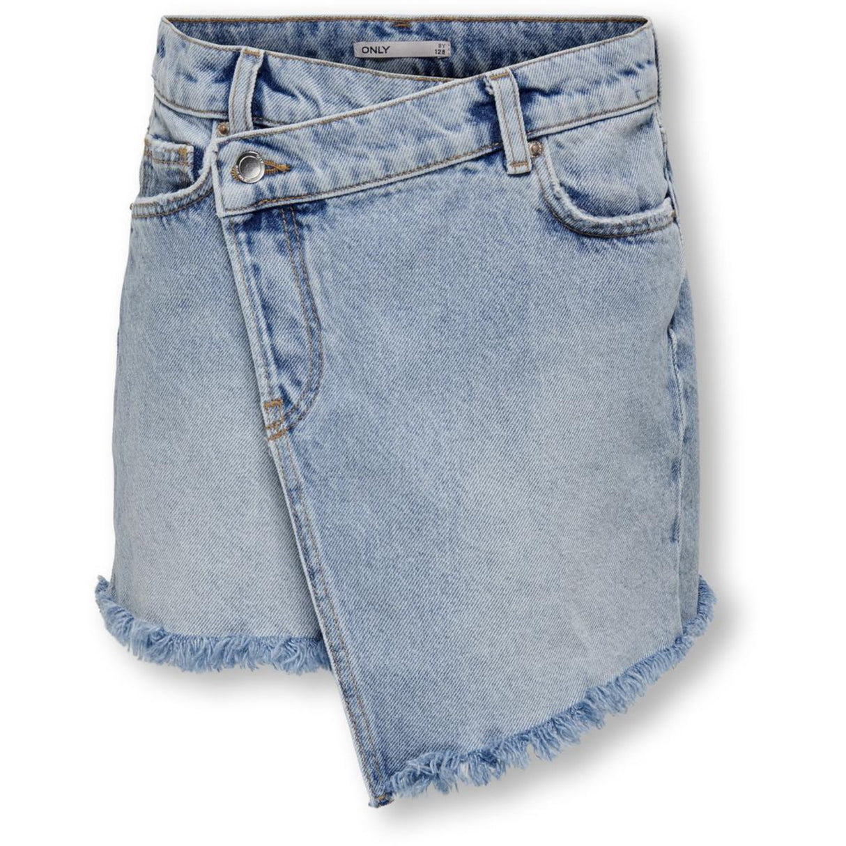 kids ONLY Light Blue Denim Kat Uneaven Closure Denim Nederdel