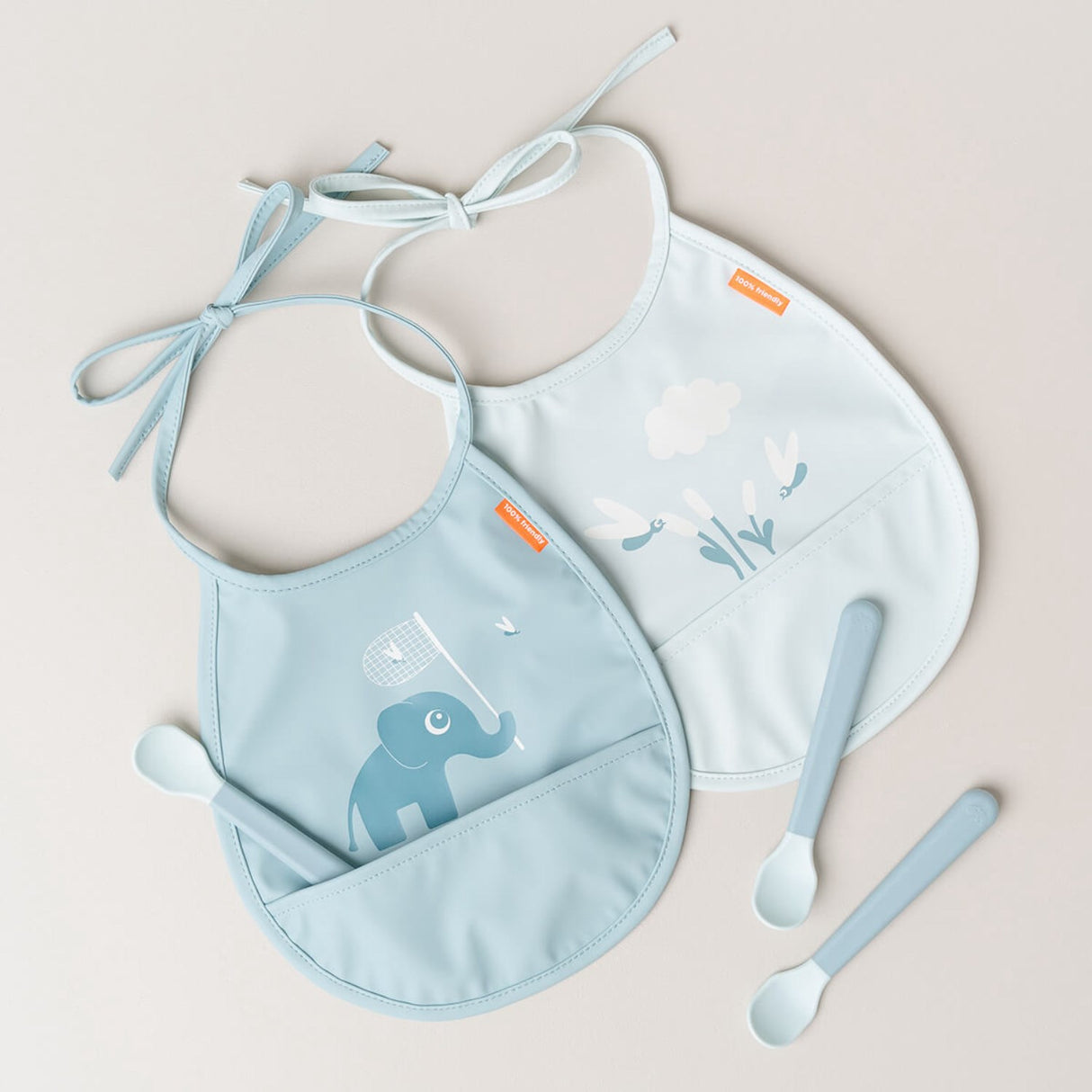 DonebyDeer Foodie Easy-Grip Babyske 3-Pak Blå 3