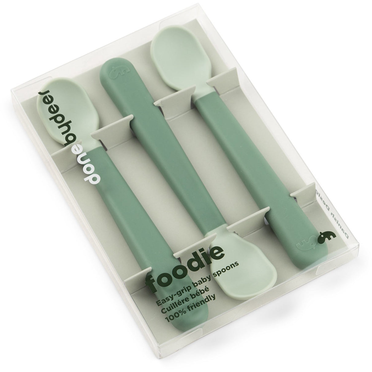 DonebyDeer Foodie Easy-Grip Babyske 3-Pak Grøn 8