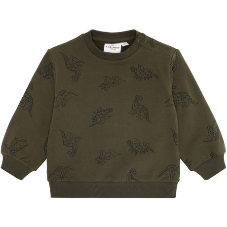 THE NEW Siblings Ivy Green Dino AOP Laurent Sweatshirt