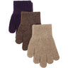 Mikk-Line Nightshade-Chocolate Chip-Doeskin Magic Handsker Med Lurex 3-pak