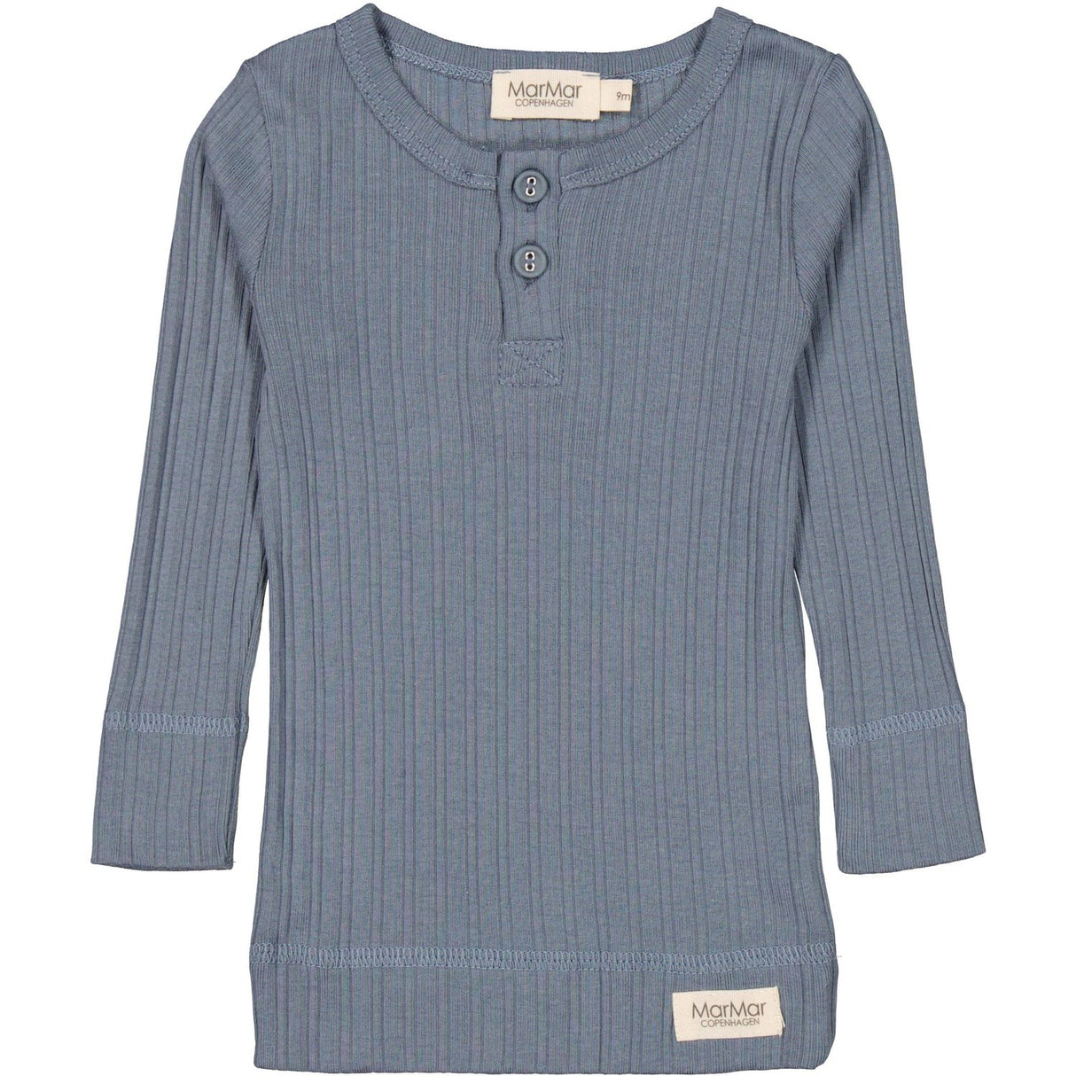 MarMar Modal Broad Rib Stormy Blue Bluse