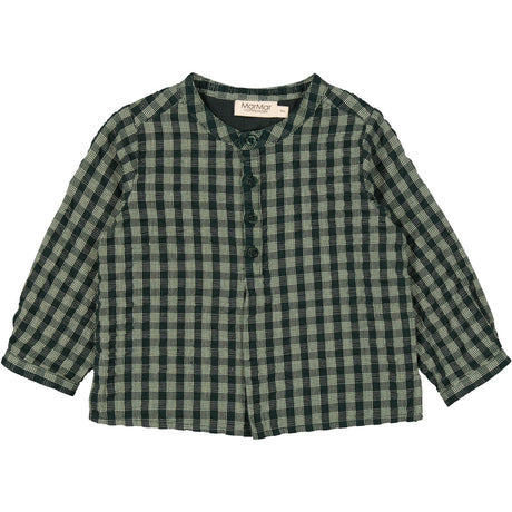 MarMar Seersucker Gingham Dark Leaf Check Totoro Skjorte